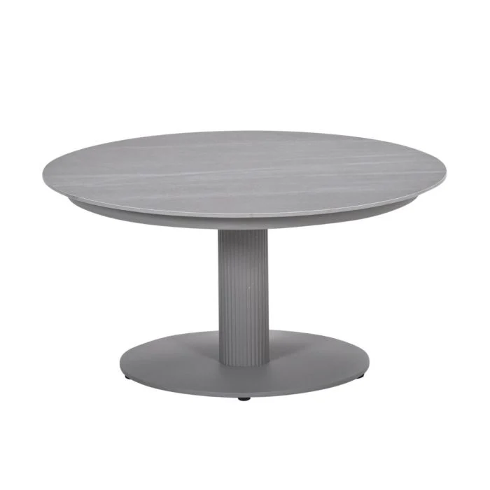 Garden Impressions Nice lounge tafel Ø80xH40 cm carbon black Centostone Napoli sand