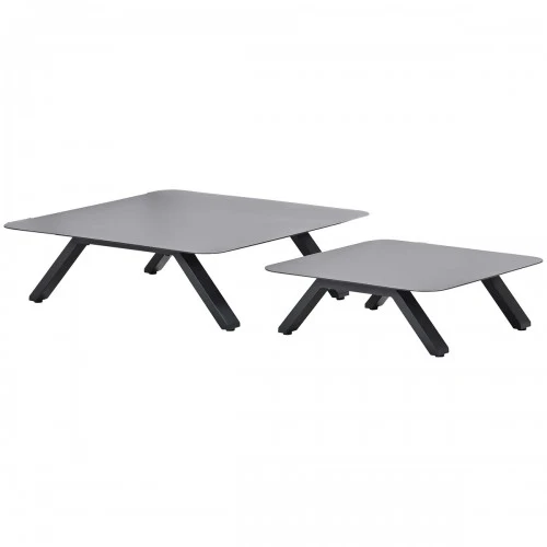 Garden Impressions Realdo set van twee lounge tafels carbon black
