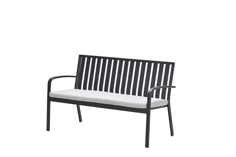 Garden Impressions Bruno parkbank aluminium carbon black valley sand