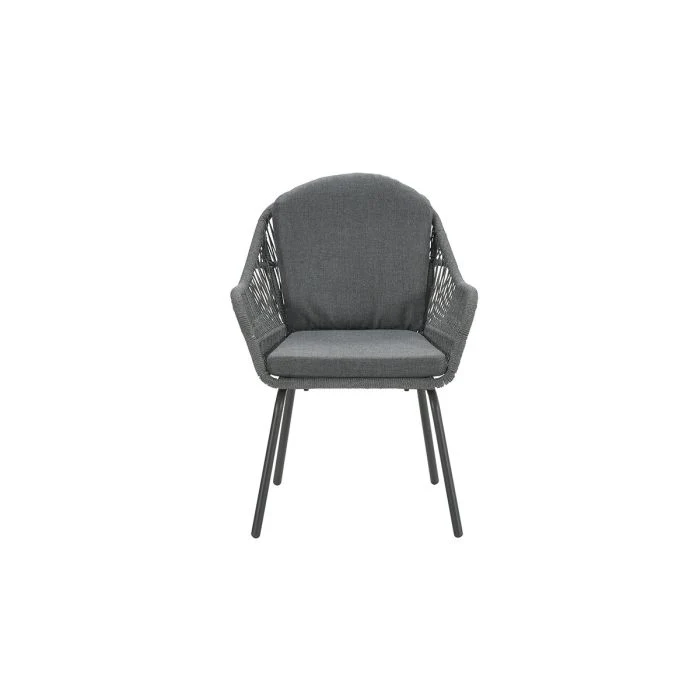 Garden Impressions Triton dining fauteuil carbon black -rope mid grey mystic grey