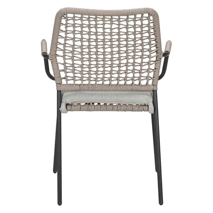 Garden Impressions Swifty dining stoel carbon black- natural sand valley sand
