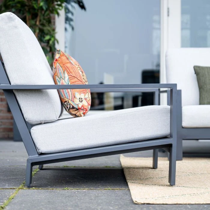 Garden Impressions Lincoln lounge fauteuil carbon black valley sand