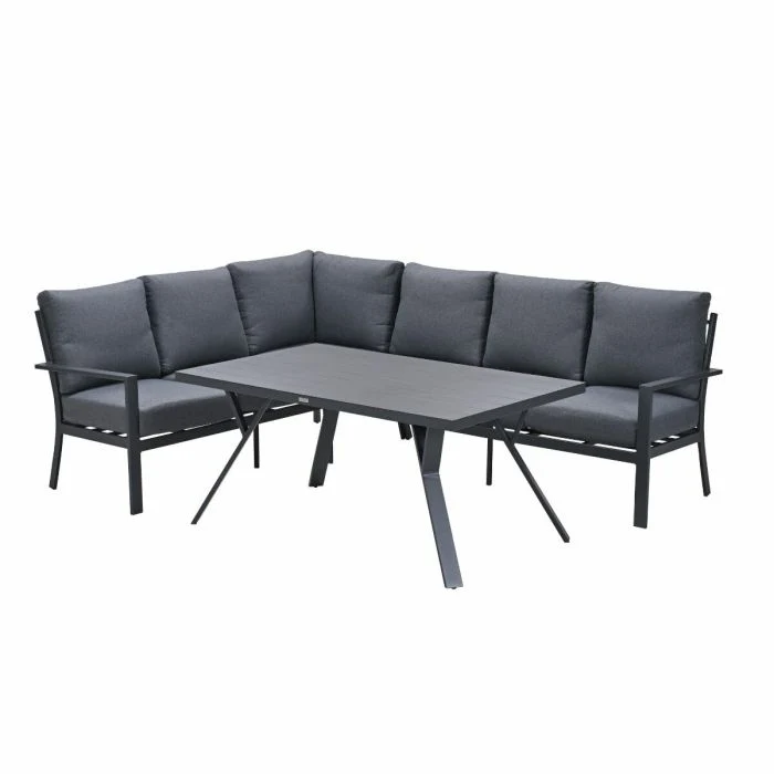 Garden Impressions Sergio lounge-diningset 3-delig links carbon black desert sand