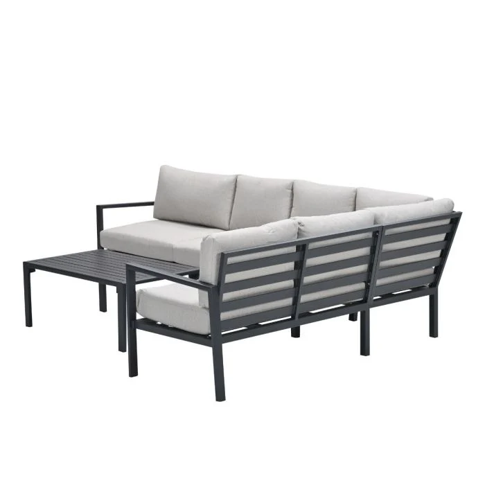 Garden Impressions Lexington loungeset 4-delig rechts carbon black desert sand