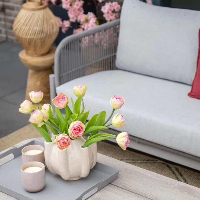 Garden Impressions Catanzaro loungeset 3-delig taupe rope grijs zand valley sand