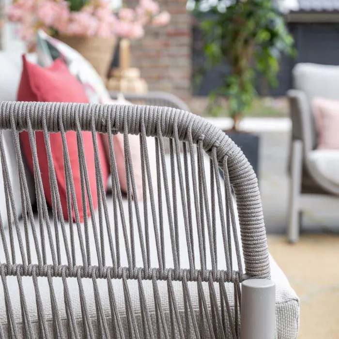 Garden Impressions Catanzaro loungeset 3-delig taupe rope grijs zand valley sand