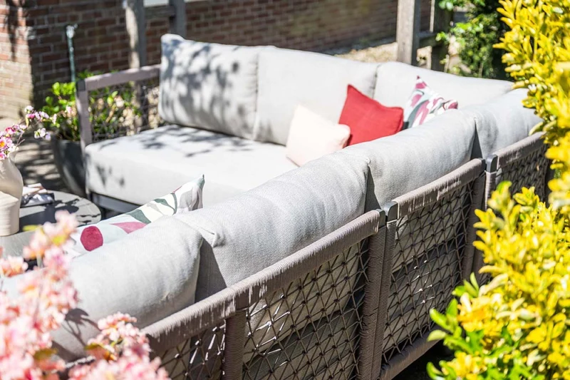 Ariano loungeset - 4-delig - carbon black - taupe - valley sand - Antraciet