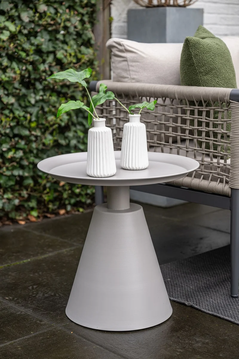 Zavala bijzettafel - diameter 50xH48 cm - Taupe