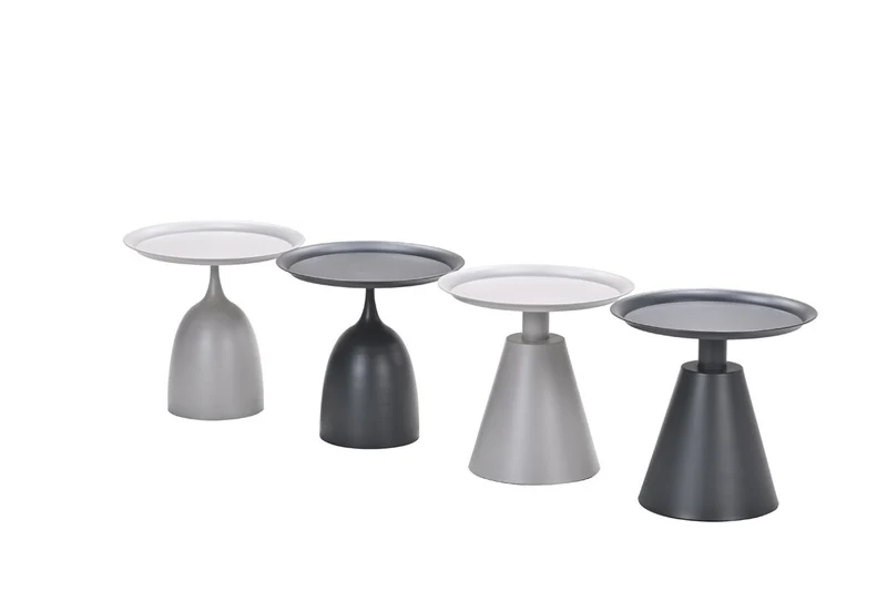 Zavala bijzettafel - diameter 50xH48 cm - carbon black