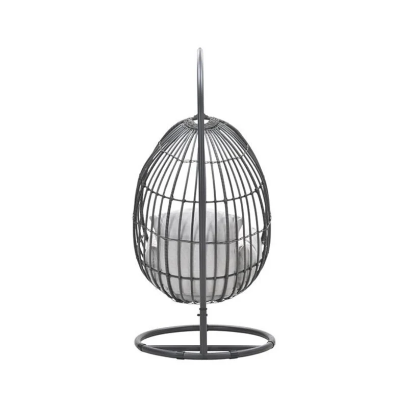 Panama hangstoel met standaard - eivorm - carbon black - earl grey - valley sand