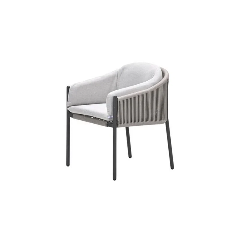 Kelvin tuinstoel aluminium met rope - taupe