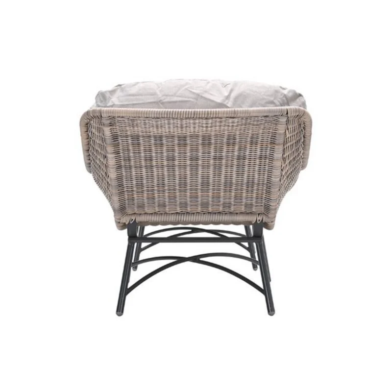 Garden Impressions loungestoel met voetenbank - wicker lichtbruin