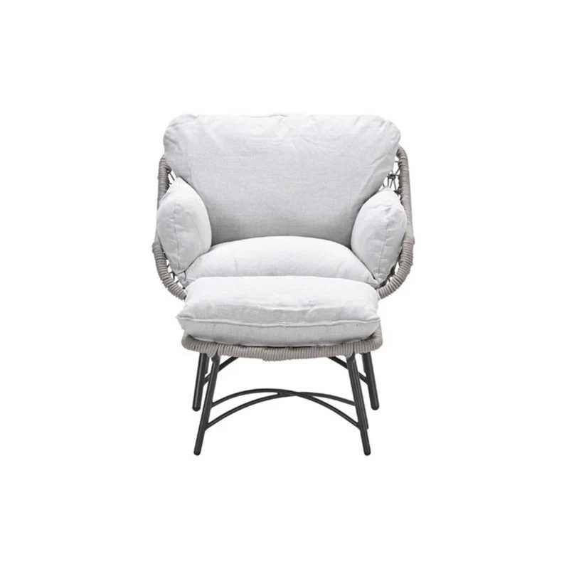 Garden Impressions loungestoel met voetenbank - rope taupe
