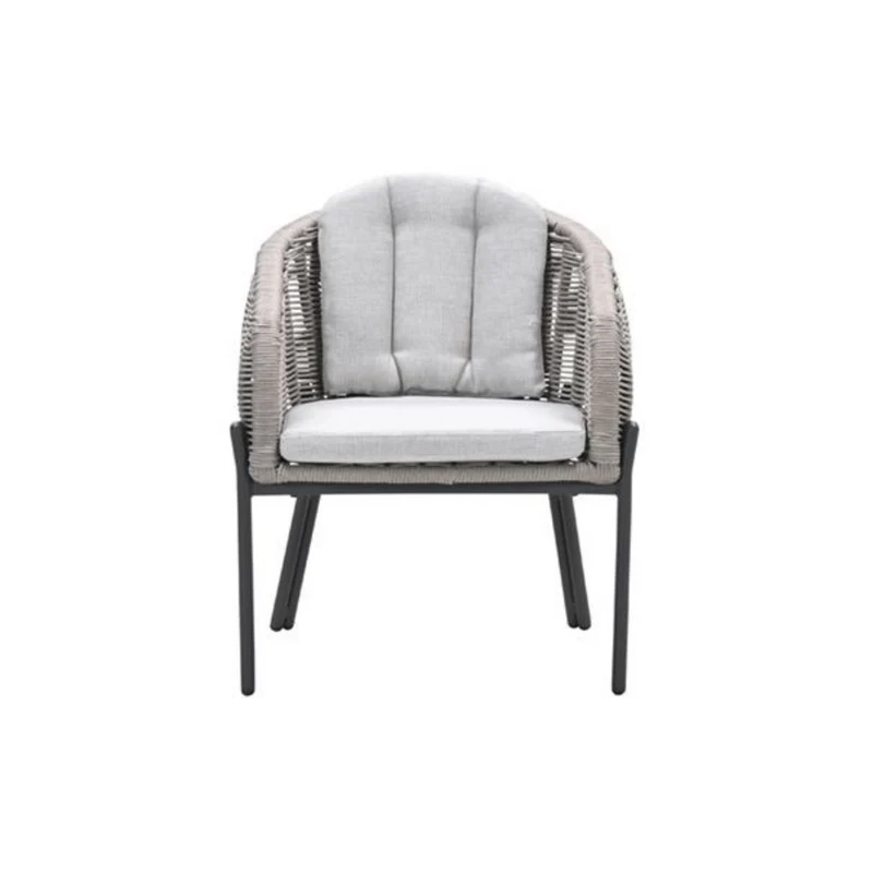 Fiji dining tuinstoel aluminium met rope - taupe