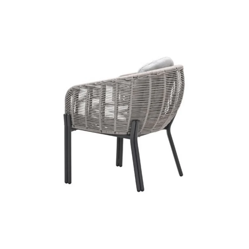 Fiji dining tuinstoel aluminium met rope - taupe