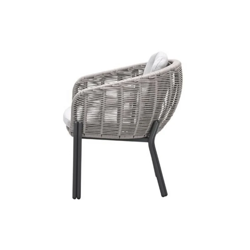 Fiji dining tuinstoel aluminium met rope - taupe