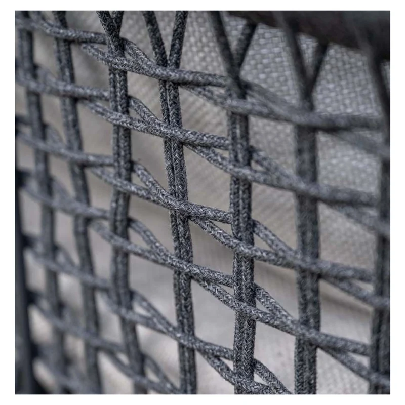 Teramon hoek loungeset - 4-delig - carbon black - rope dark grey - valley sand
