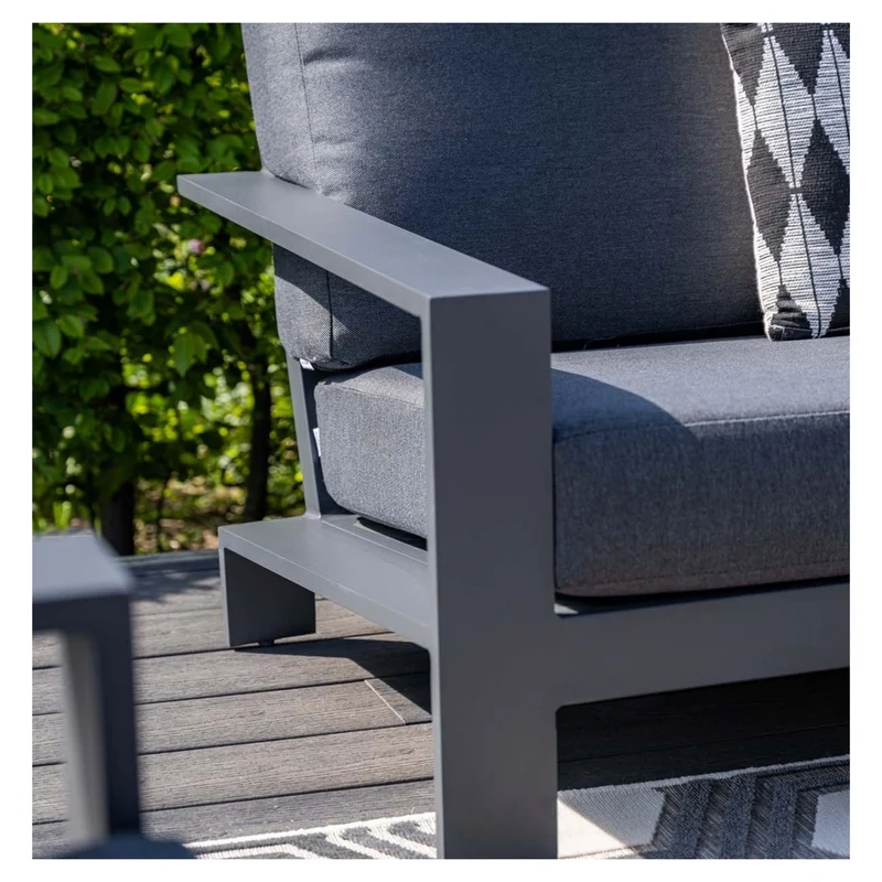 Lincoln hoek loungeset - 4-delig - carbon black - reflex black