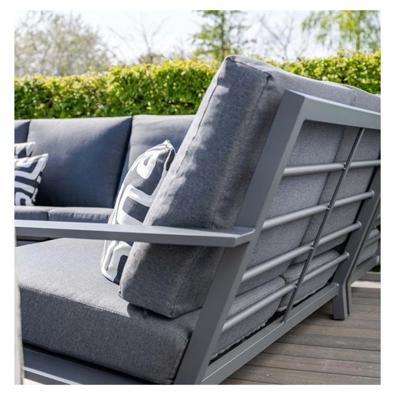 Lincoln hoek loungeset - 4-delig - carbon black - reflex black