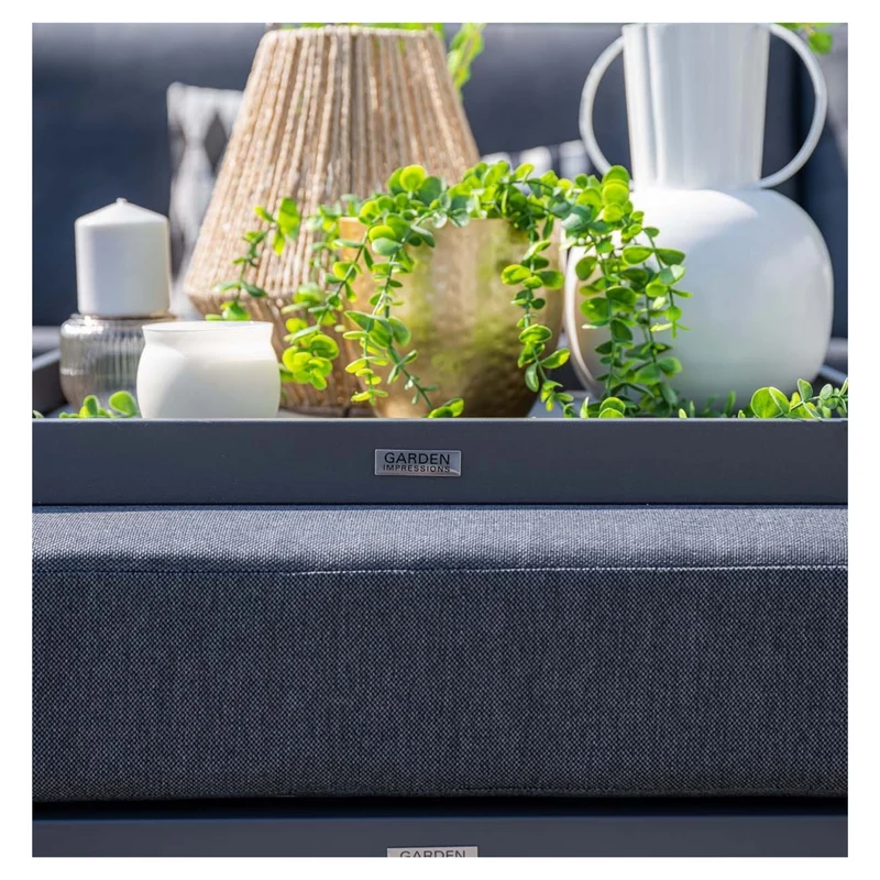 Lincoln hoek loungeset - 4-delig - carbon black - reflex black