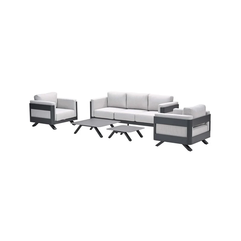Realdo loungeset 5-delig - donker grijs