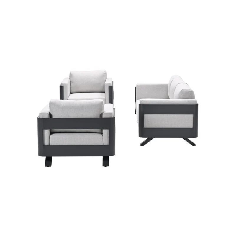 Realdo loungeset 5-delig - donker grijs