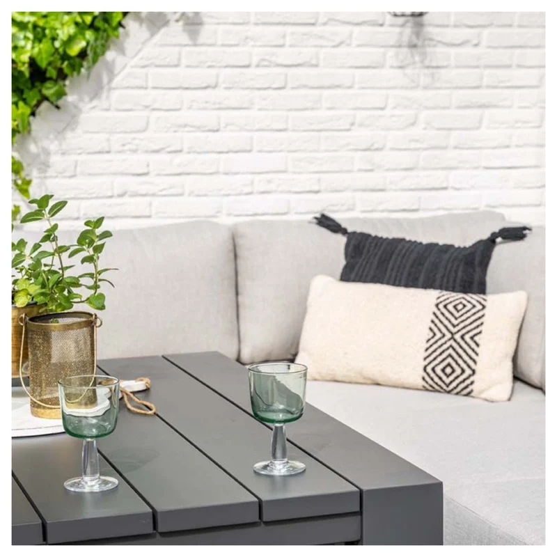 Levanto hoek loungeset - 3-delig - carbon black - valley sand