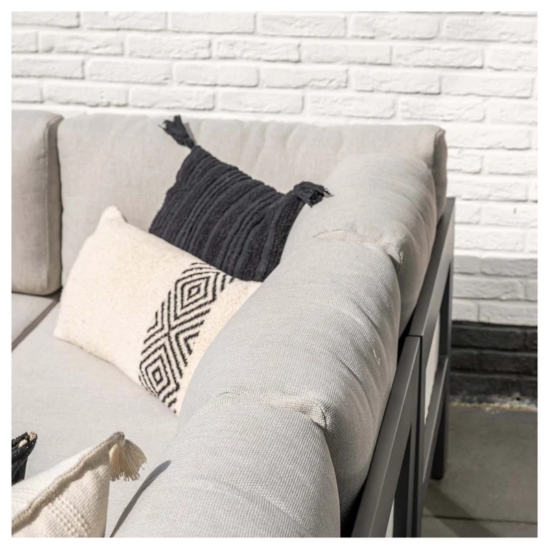 Levanto hoek loungeset - 3-delig - carbon black - valley sand