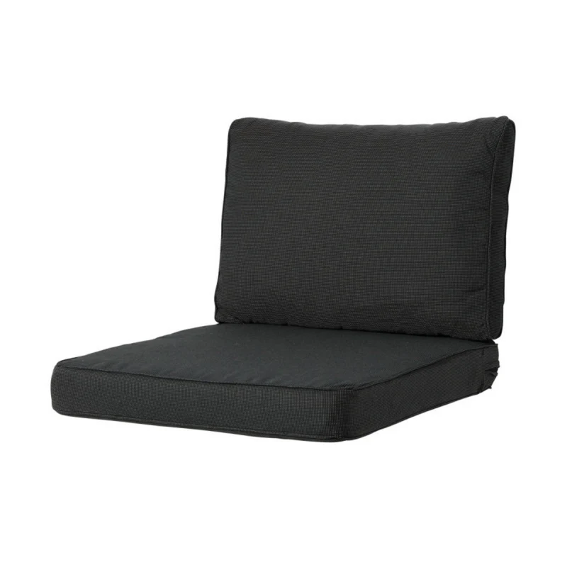Madison loungekussenset zit 60x60cm rug 40x60cm Rib zwart