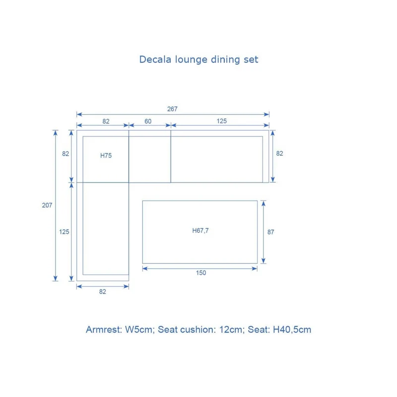 Garden Impressions - San Capri lounge dining set 5-delig rechts - light teak aluminium