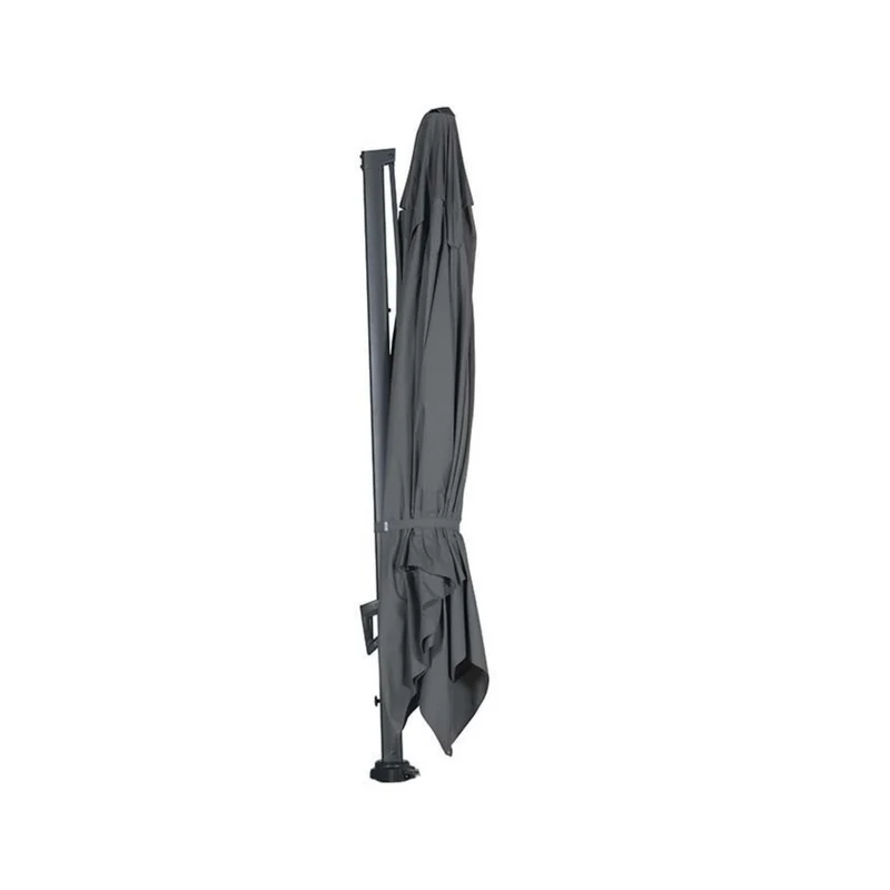 Hawaii King pole zweefparasol - 400x400 cm - carbon black - dark grey