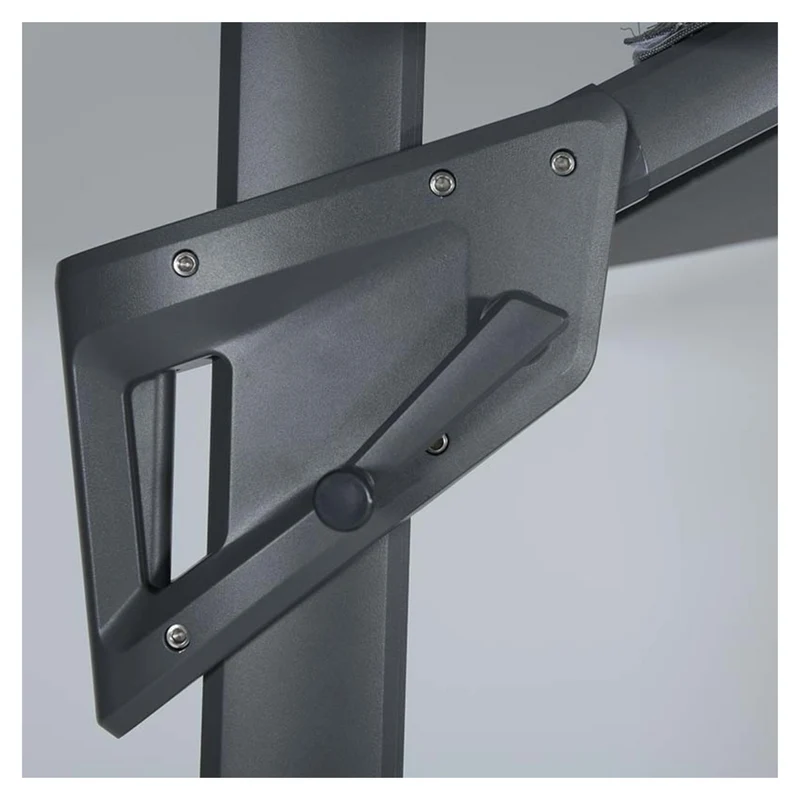 Hawaii King pole zweefparasol - 400x400 cm - carbon black - dark grey