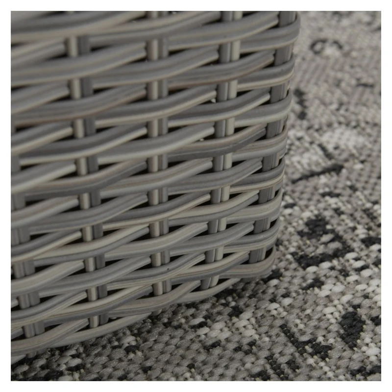 Orangebird lounge tuinstoel wicker- vintage grey - reflex black