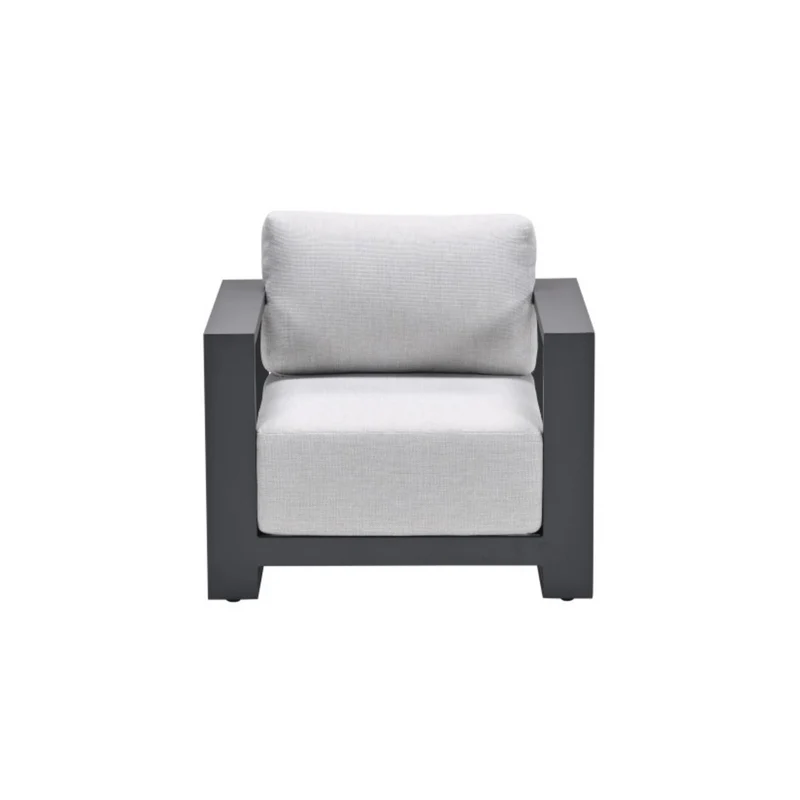 Garden impressions Levanto lounge stoel - Carbon black/valley sand