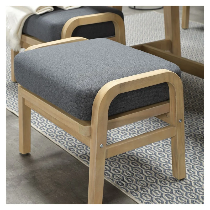 Garden Impressions Santos lounge diningset - 5-delig - rechts acacia white wash - rope dark grey - mystic grey