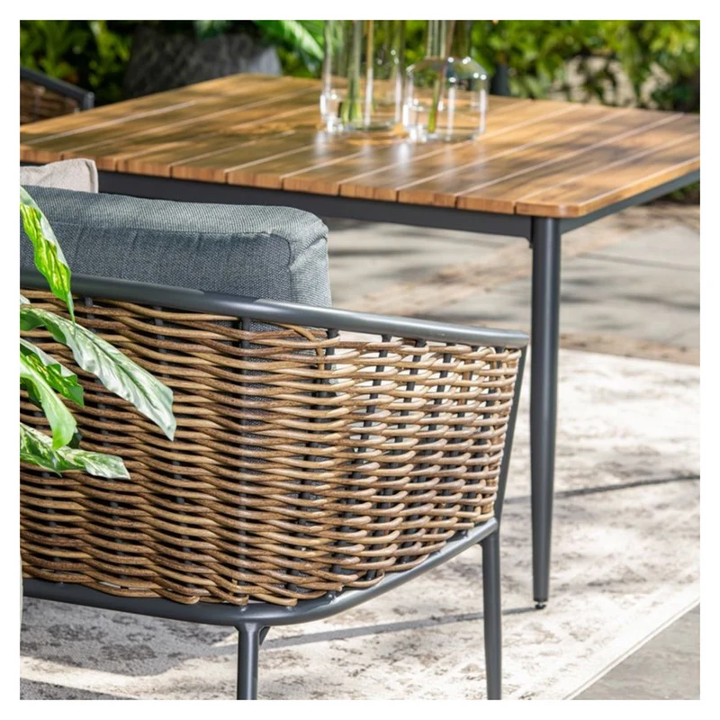 Garden Impressions Bali lounge diningset 4-delig grijs rotan