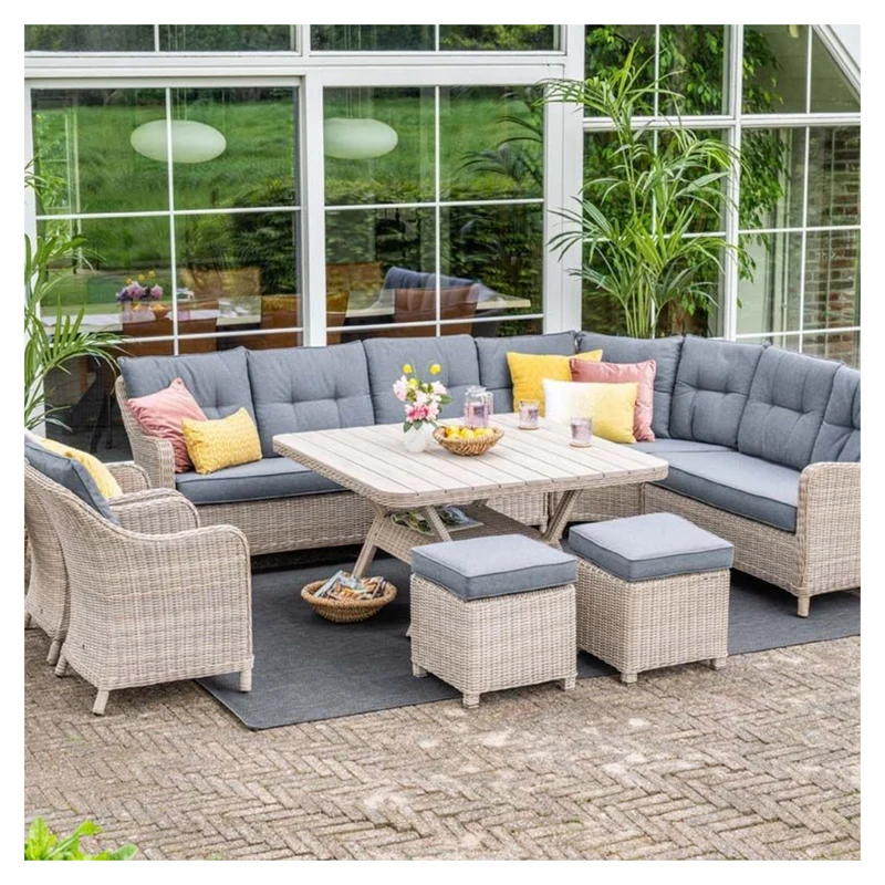 Garden Impresssions lounge dining hoekset 3-delig vintage willow