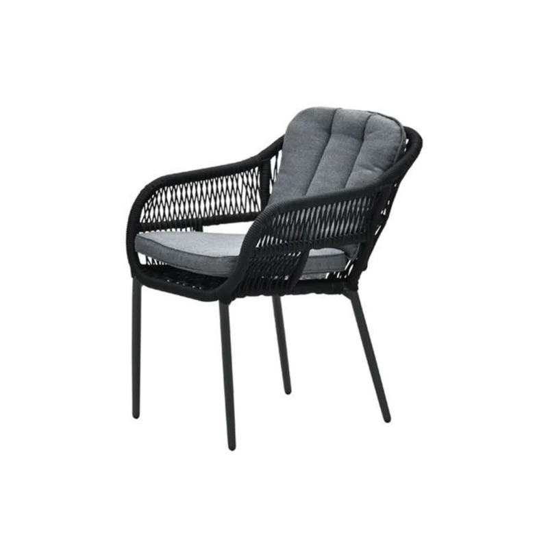 Garden Impressions Dining tuinstoel rope zwart - carbon black - mystic grey