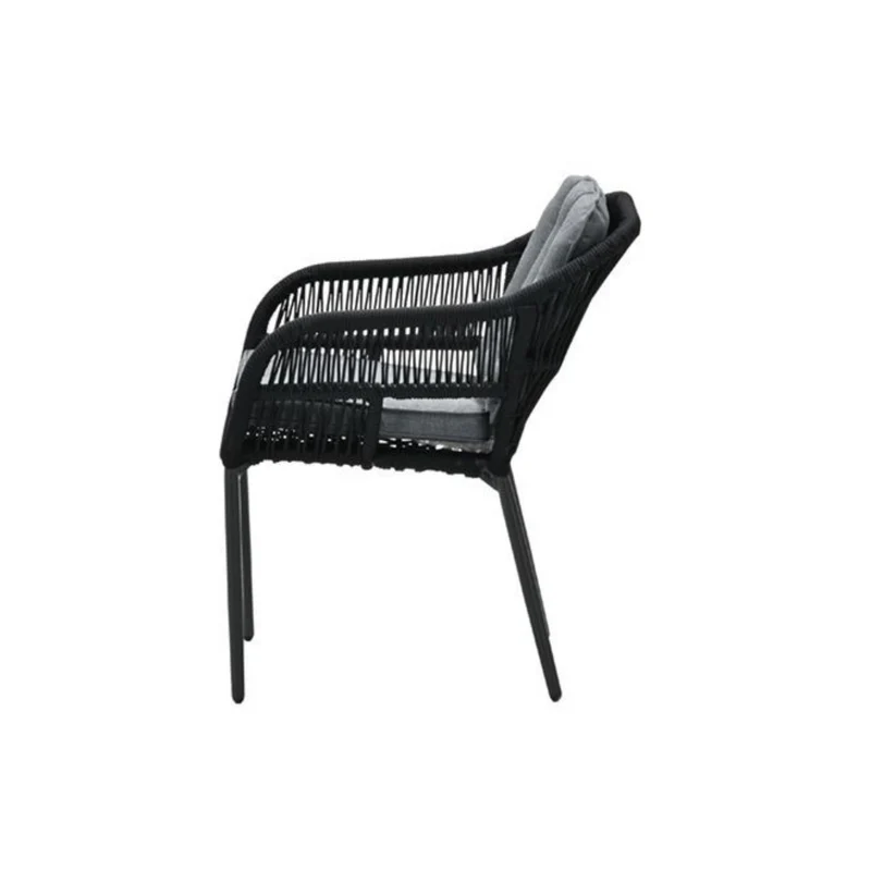 Garden Impressions Dining tuinstoel rope zwart - carbon black - mystic grey