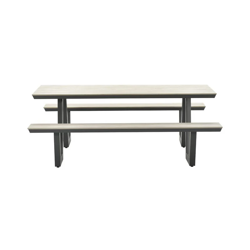 Bell picknick set - 200x178 cm - carbon black - light teak vironwood