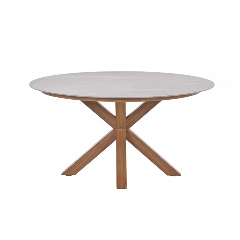 Garden Impressions - Ronde tuintafel - Lowland - Ø150 cm - light teaklook