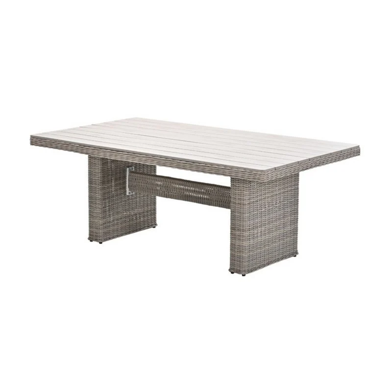 Tennessee lounge-dining tafel - 180x100 cm - vintage willow - light teak vironwood