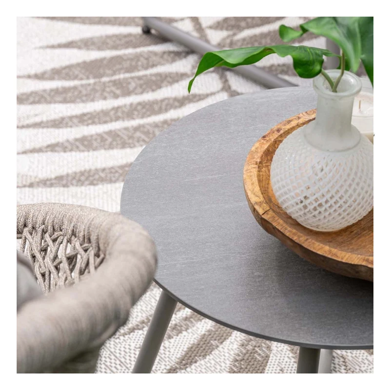 Vento bijzettafel - Ø45xH41 cm - taupe - Centostone Napoli sand