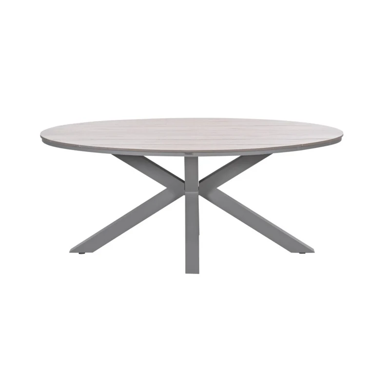 Edison tuintafel ovaal - 180x115 cm -taupe -light teak Vironwood