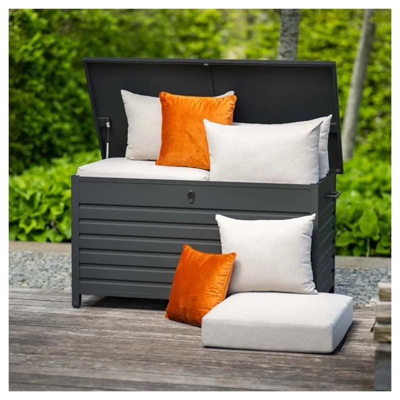 Cambridge kussenbox - aluminium - 155x97xH82,5 cm - carbon black