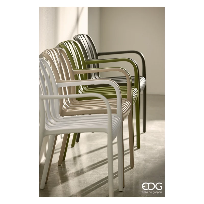 EDG dining tuinstoel stapelbaar donkergrijs