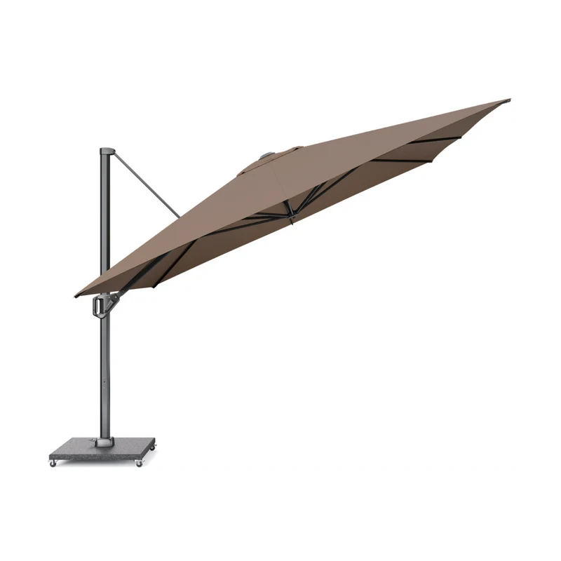 Platinum Sun & Shade zweefparasol Challenger T¹ Telescope premium 350x350 Havana.