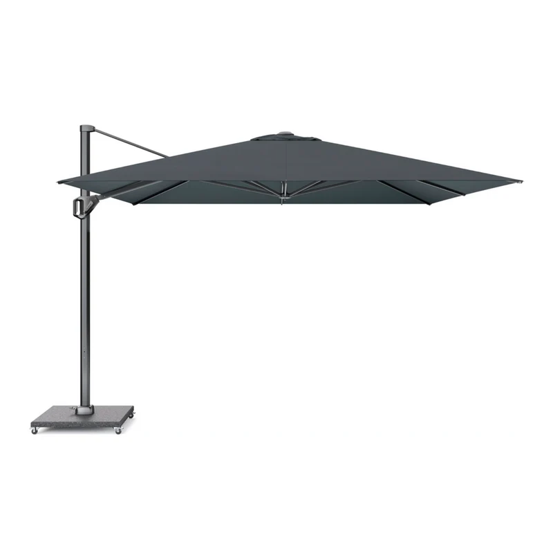 Platinum Sun & Shade zweefparasol Challenger T¹ Telescope premium 350x350 Faded black.
