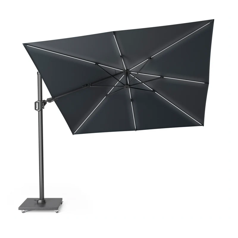 Platinum Sun & Shade zweefparasol Challenger T² Glow 300x300 antraciet