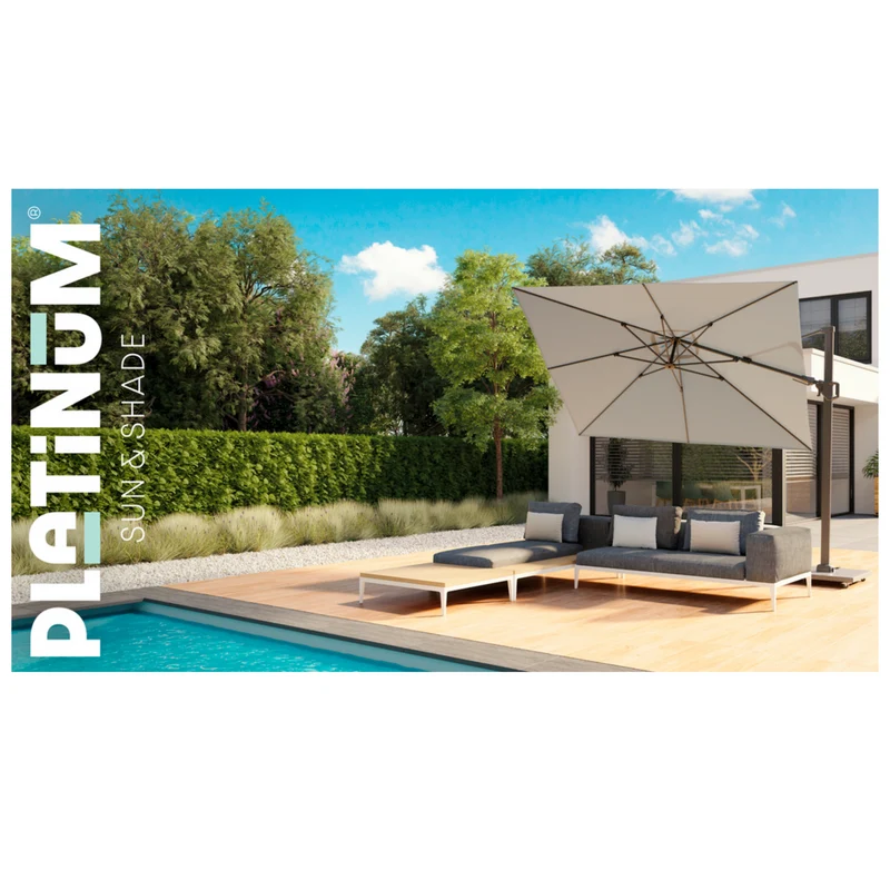 Platinum Sun & Shade zweefparasol Challenger T² premium 260x350 Manhattan.